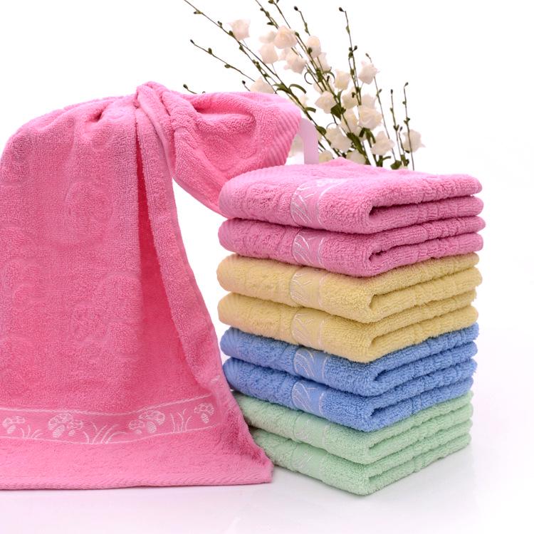 Thickened Pure Cotton Absorbent Towel for Daily & Sports Use; Custom Logo Embroidery Available
