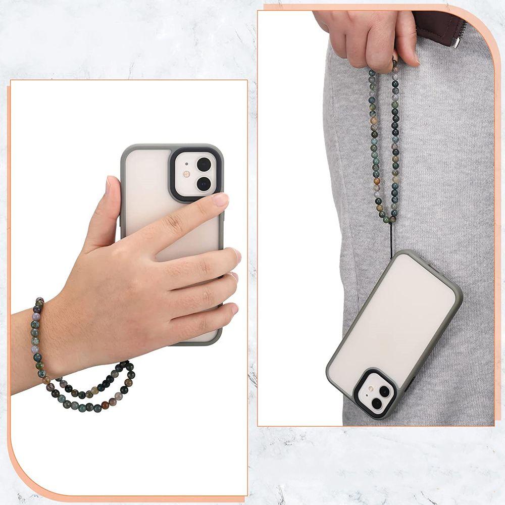 Straps Cell Phone Lanyard Stone Beaded Phone Chain Natural Stone Phone Lanyard Trendy Stone Lanyard