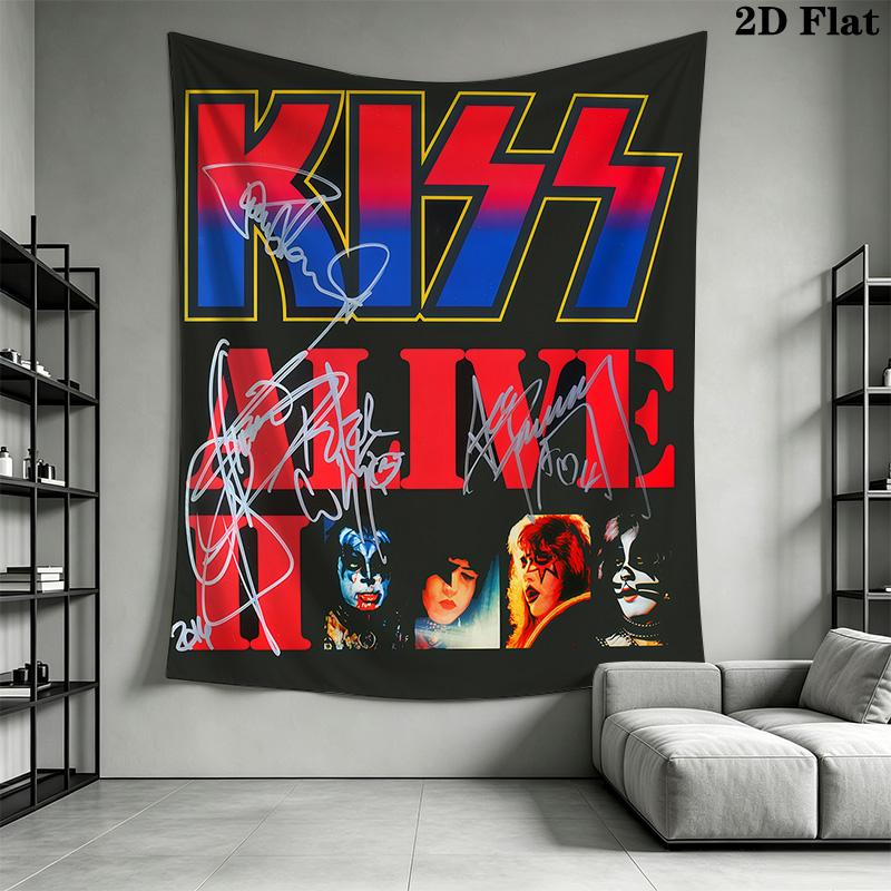 Kiss 40Th Anniversary Celebration Bedding 1 Duvet Cover 2 Pillowcase Without Core Soft And Comfortable Christmas Birthday Gift