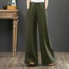 Spring and Summer Literary Cotton and Linen Pants Loose Large Size Wide Leg Pants High Waist Floor Mopping Pants Straight Trousers
