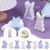 Cute Rabbit Scented Candle Silicone Mold Ornaments Decorative Cake Baking Mold