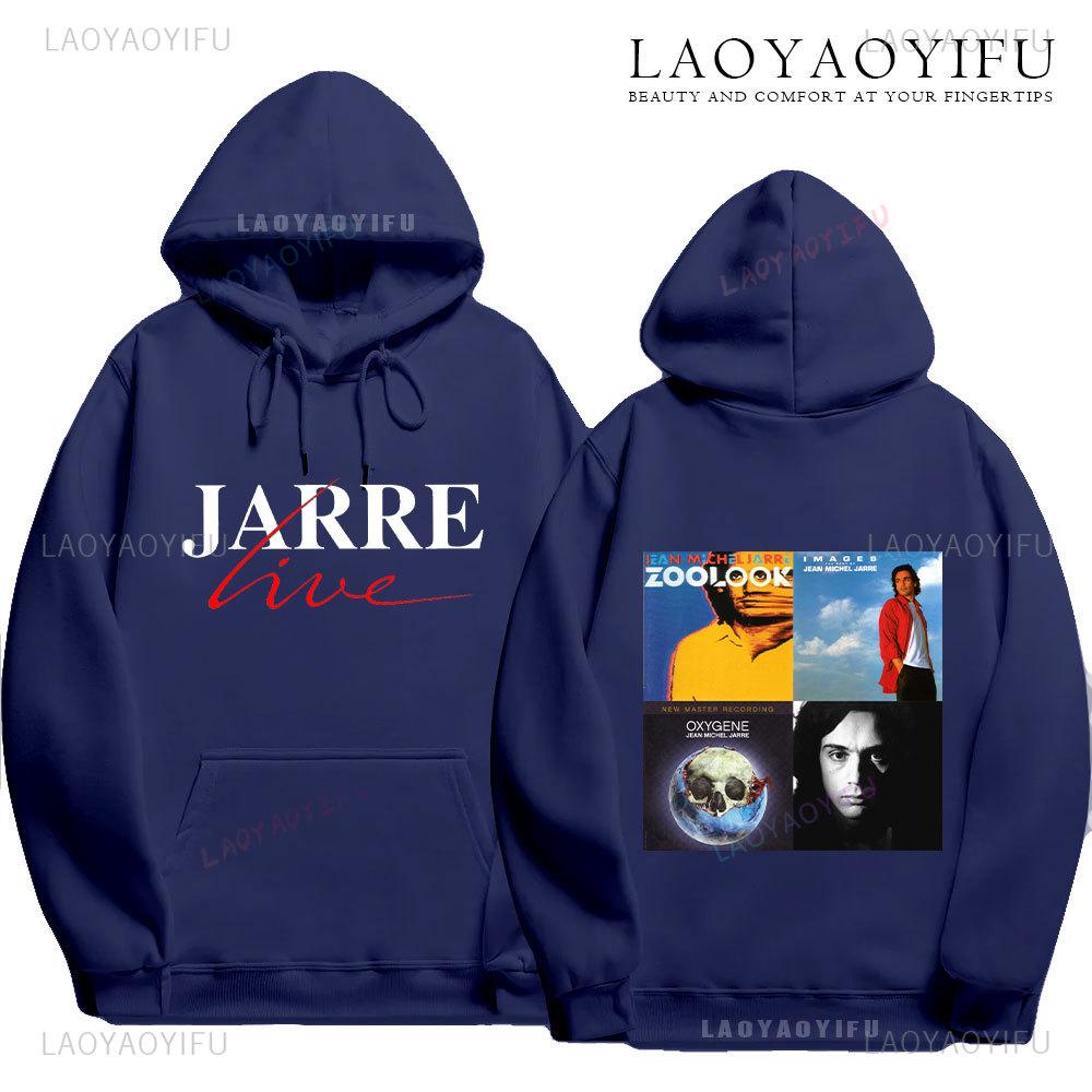 Hoodie Jean Michel Jarre Music Album-Equinoxe-Zoolook-Oxygene Souvenir Gift Custom Design Fashion Classic Sweatshirt Tops