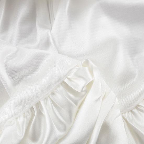 Women Balloon Skirt Pleated Solid Color Elastic High Waist Loose A-line Satin Smooth Surface Dating Party Commute Vacation Mini Skirt