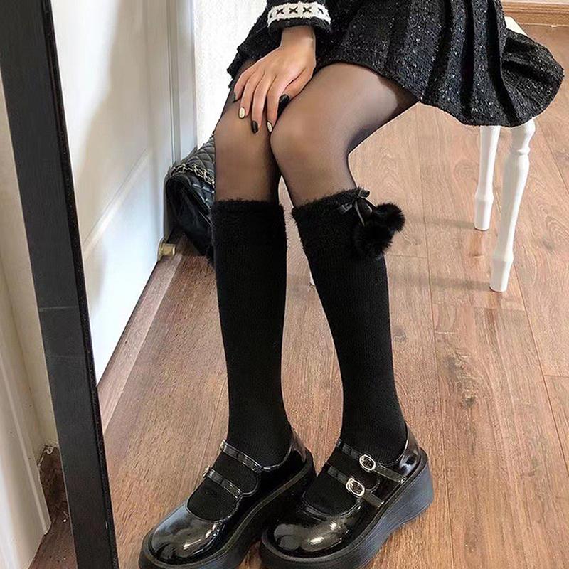1Pair Thigh High Stockings For Women Trendy Casual Over The Knee Female Long Socks Thermal Warm Cotton Tall Tube Leggings