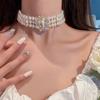 Zinc Zinc Alloy Flower Rhinestones Clavicle Chain Jewelry Accessories Korean Style Choker Women Necklace