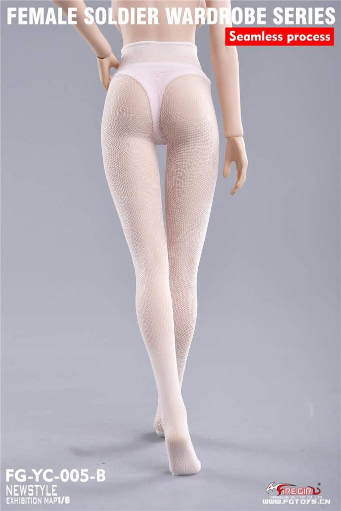 Фигурка Девочка Игрушки Белые Чулки Женский Солдат Гардероб Бесшовные Колготки Голова и штаны не [TOYBARJAPAN] 1/6 Аксессуары/Огонь FG-YC-005B (Тело,