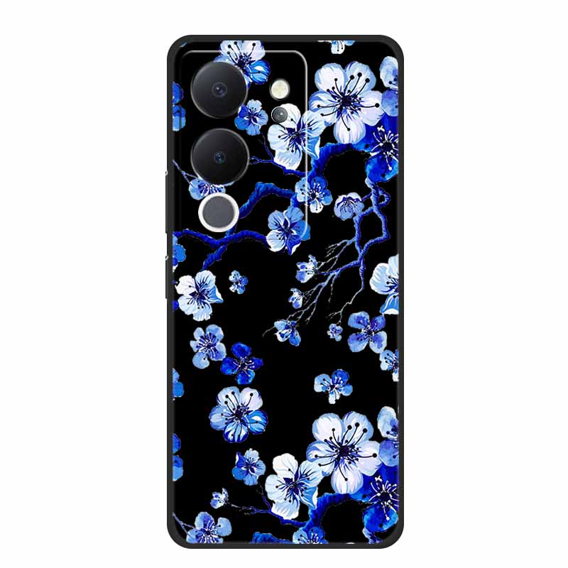 Funda For Vivo V30 Lite Case Cute Cartoon Cat Black Silicone Shockproof Soft Phone Cases For Vivo V30 Lite Back Cover Case Bag