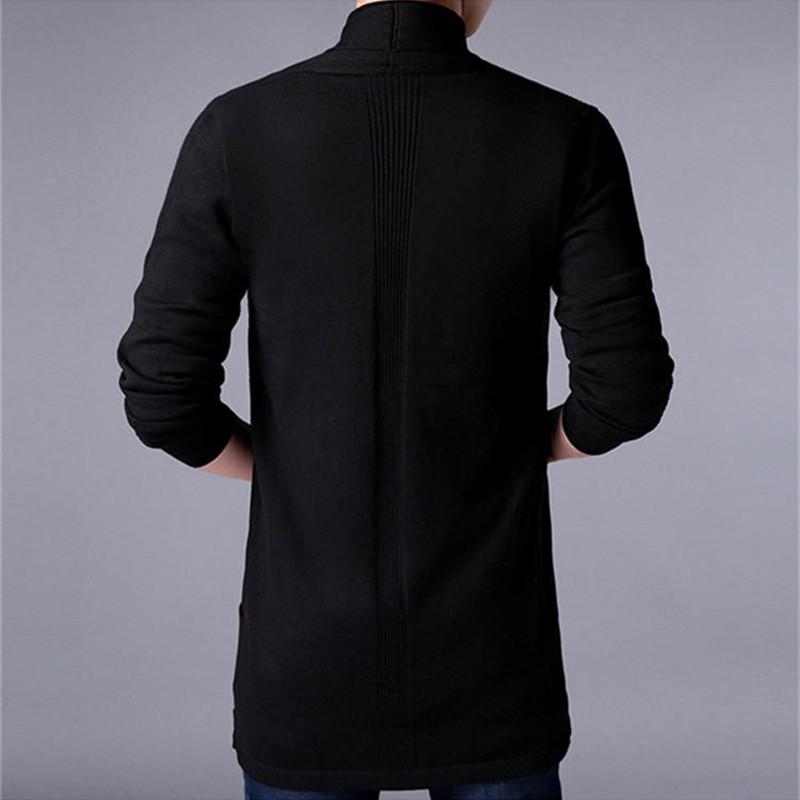 Spring Autumn Men Casual Fashion Cardigan Sweater Homme Solid Color Knitting Coat Hombre Top Male All-match Outwear Men's Clothing