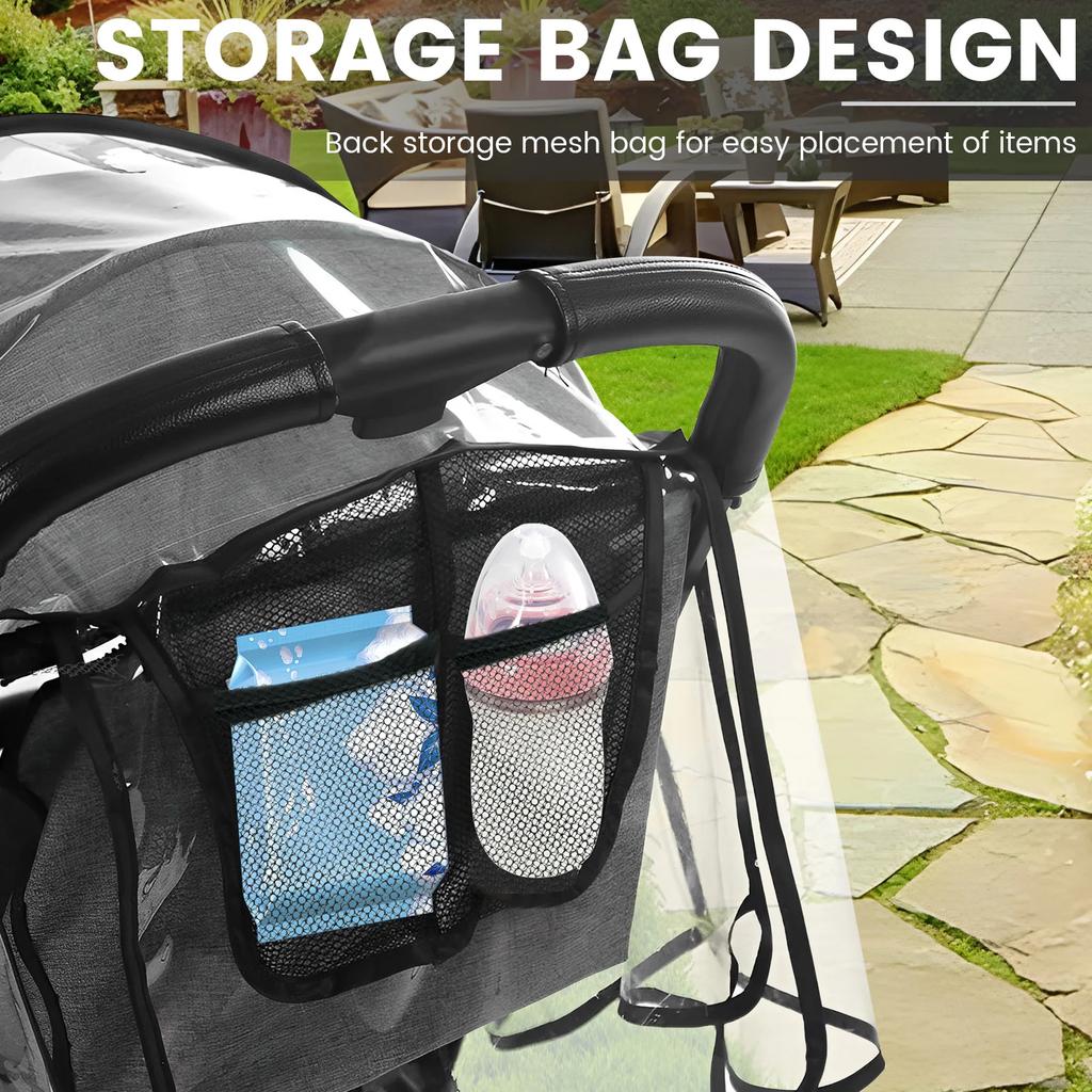 Дождевик для коляски Детская коляска Погодный Ветрозащитный Солнцезащитный Прозрачный Дышащий Аксессуары Универсальный