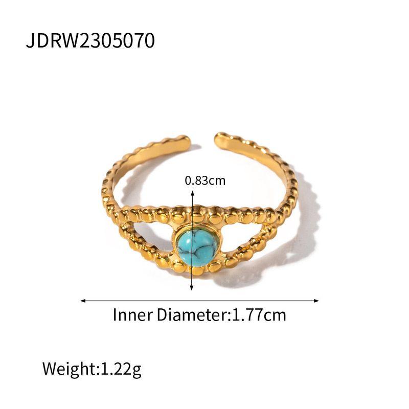 European and American Fashion Devil's Eye Titanium Steel Plated 18K Gold Ring Niche Original Design High-End Jewelry That Does Not Fade