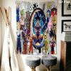 Dragon Ball Z Wall Tapestry Aesthetic Wall Hanging Printed Fabric Blanket Decorative Tapestries For Bedroom Living Room Home Decor