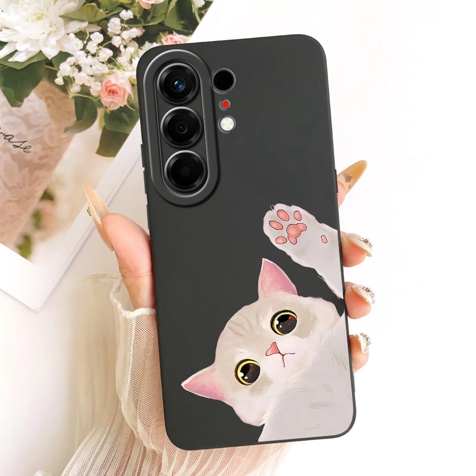 For Tecno Camon 50 Pro 4G CN5c Cute Cat Flower Cartoon Phone Case For Tecno Camon 50Pro 4G Soft Silicone Covers Bumpers