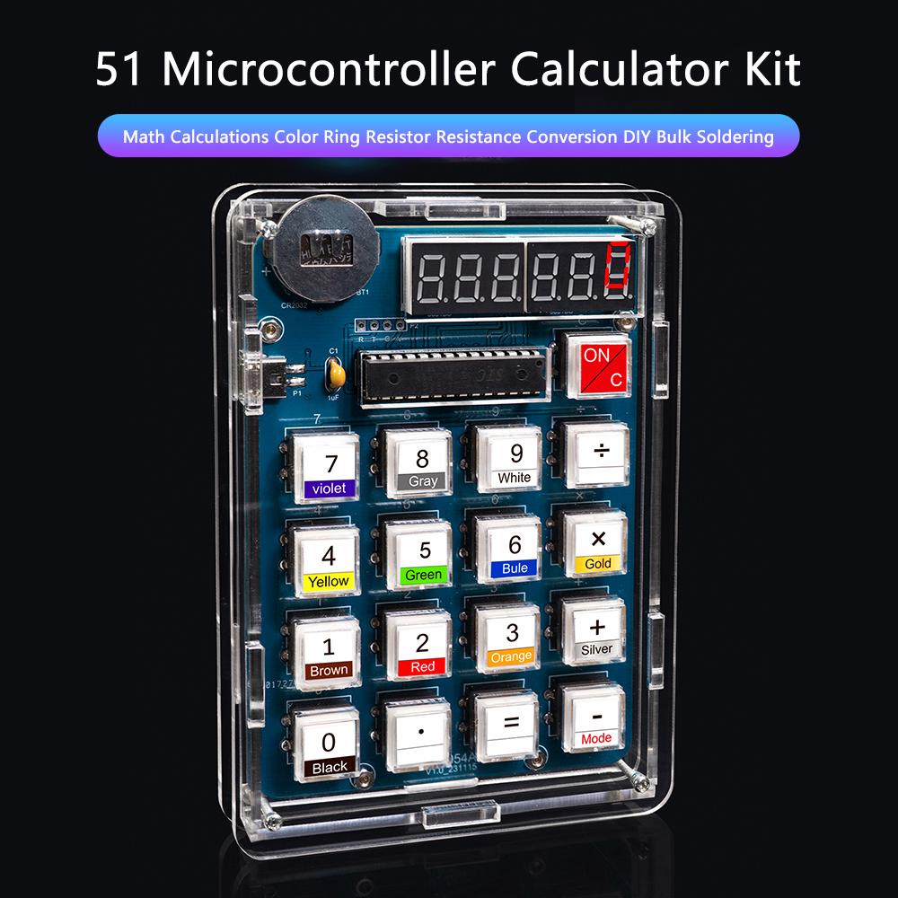 Mini Calculator DIY Electronic Kit 51 Microcontroller Soldering Training Experiment Practice for DIY Welding Enthusiasts