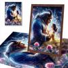 5D DIY Diamond Art Painting Kits for Adults,  Princess and The Beast Full Round Crystal Diamond Kits for Beginner for Home Wall Decorate