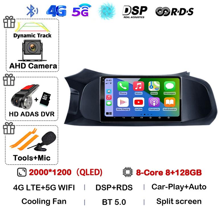 Android 14 Carplay Auto Car Radio For Chevrolet Onix 2012 - 2019 Multimedia Video Player Stereo Audio 2Din GPS WIFI+4G Head Unit