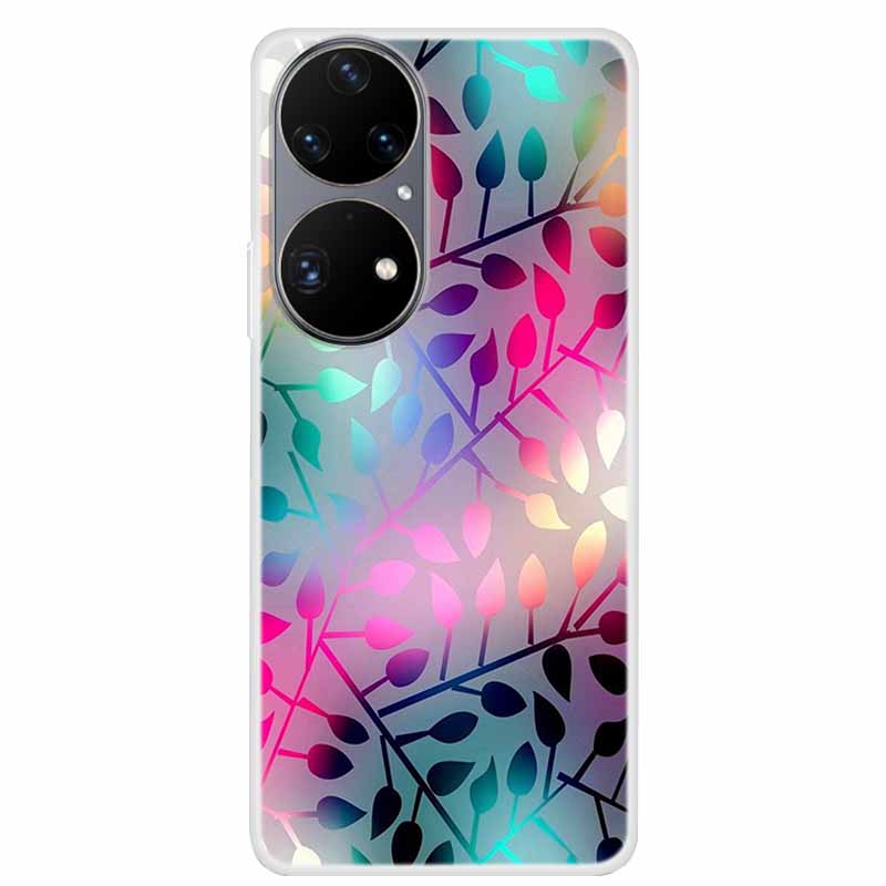 Чехол для Huawei P50 Pro P50 P50E Прозрачный Модный Ударопрочный Чехол из ТПУ Силикона для Huawei P50 Pro Чехол P 50 Защитный P50Pro