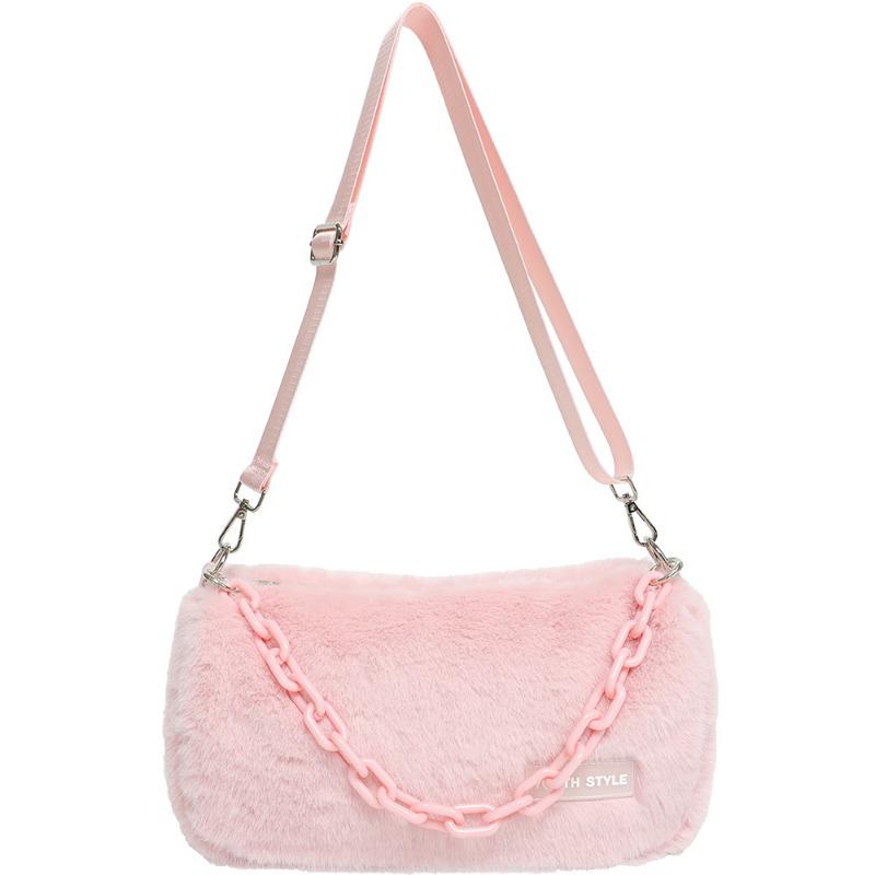 Повседневная сумка Niche Design Fur Bag Boston Pillow Bag Plush Crossbody Bag