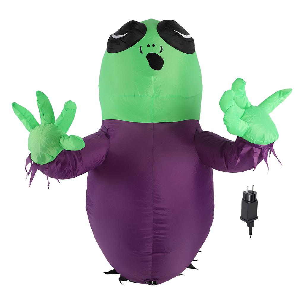 Window Blow Up Alien 3.9ft LED Powerful Blower 210T Polyester Fiber IP44 Water Resistant Ghost