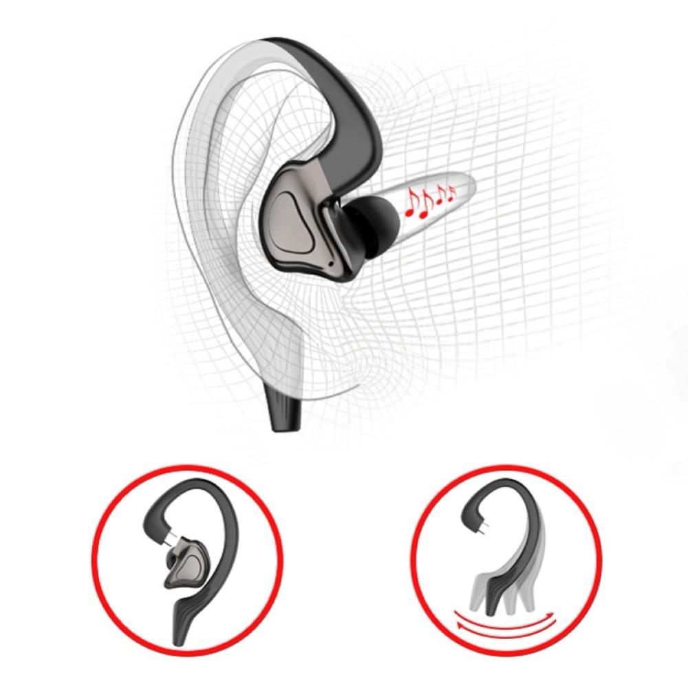 TWS Bluetooth-наушники с микрофонами Спортивные ушные крючки со светодиодным дисплеем Беспроводные наушники Hi-Fi стерео наушники Водонепроницаемые гарнитуры
