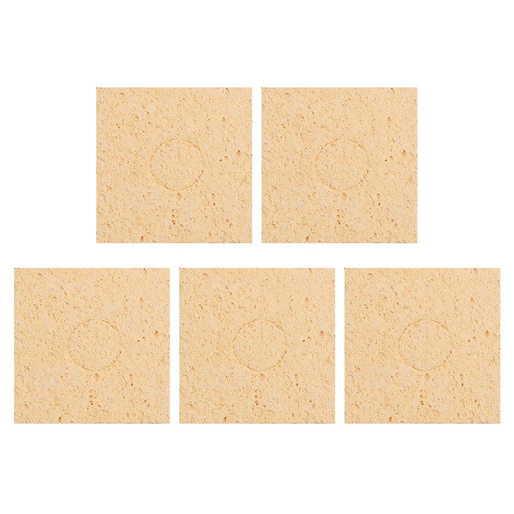 5 шт. губка для чистки головки электрического паяльника, высокая термостойкость, удаление олова, вспомогательный инструмент для сварки