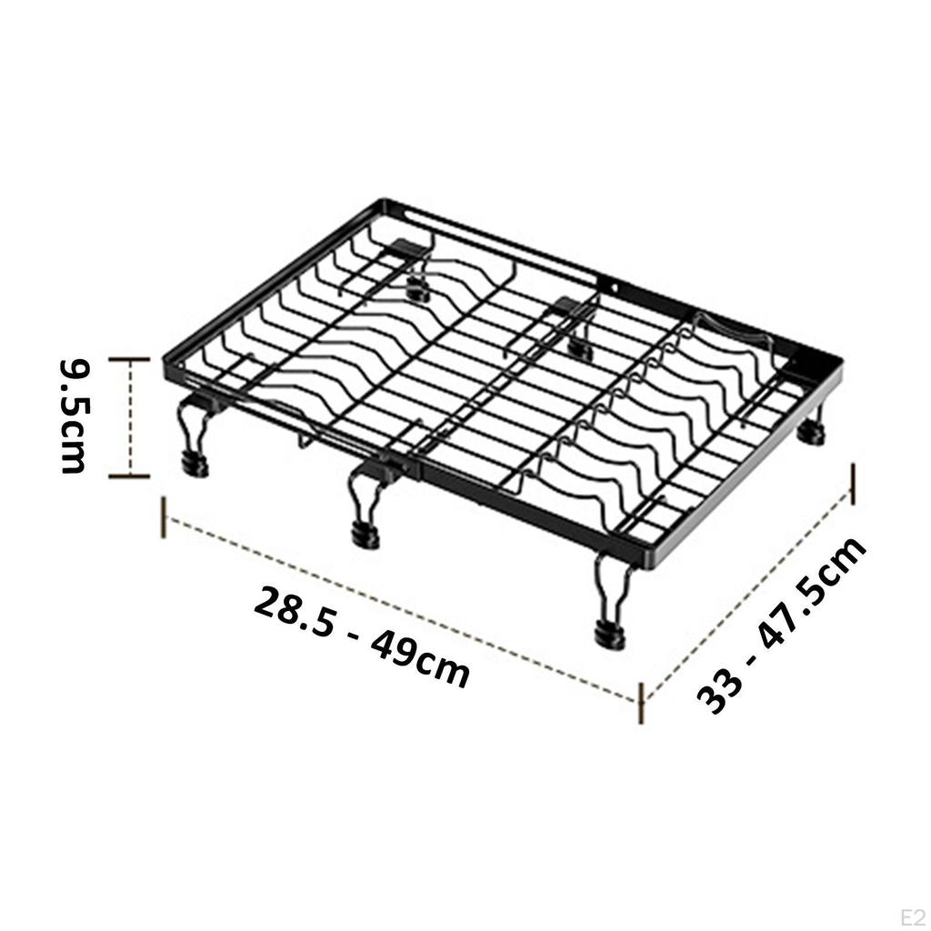 Sink Dish Drainer Bowl Organizer,Adjustable Multifunctional Rest Movable Storage Rack