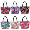 Large Capacity Floral Tote Bag Oxford Cloth Rose Mommy Bag Portable Canvas Lunch Bag  Shopping