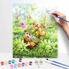 Disney Цифровая живопись DIY, масляная живопись, Чип и Дейл на цветочном лугу, ручная роспись, настенное искусство для гостиной или прихожей.