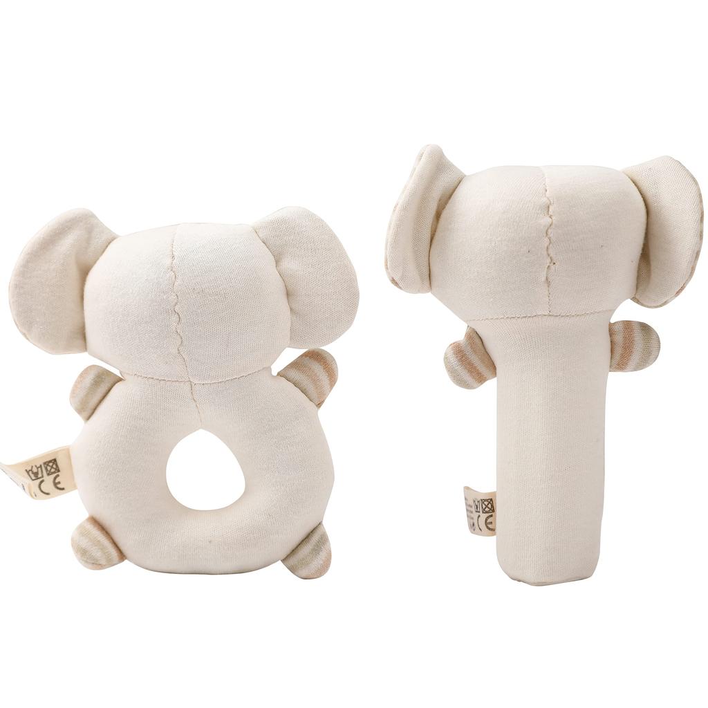 Кольцо Promise Babe Ring Stick Rattle Toy, погремушка, игрушка для младенцев, игрушка из ткани для младенцев, слон, органический хлопок, подарок для младенцев, развивающая игрушка, подарок для новорожденных детей