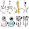 copper Colorful Charm Bead Charms Bead Sparkling Inlaid Zirconium Pendants Compatible With Authentic Accessories Bracelets Jewellery Gift