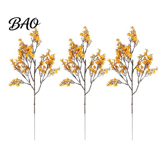 Reusable Harvest Festival Flower Stems Realistic Artificial Flowers for Autumn Home Decoration, Silk Floral Safe Faux Decor Pets Branches Halloween