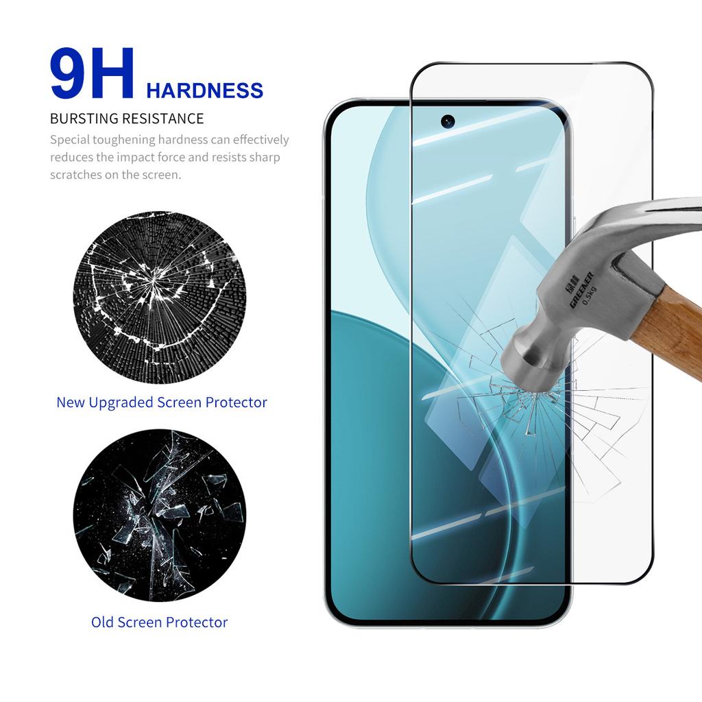 RURIHAI 10Pcs For Oppo Reno14 Pro 5G High Aluminium-Silicon Glass Film 0.26mm 2.5D Screen Protector