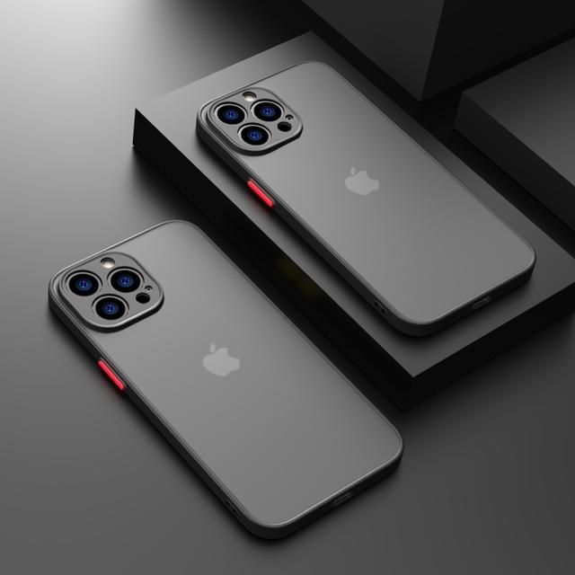 Роскошный противоударный матовый чехол для телефона Iphone 13 12 11 Pro Max Xr Xs X 7 8 Plus Se 2020 2022, мини-бампер, жесткий прозрачный чехол из ПК