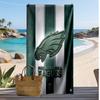 Пляжное полотенце с принтом Philadelphia Eagles Мягкое Портативное Быстросохнущее?Сухое полотенце для бассейна, летнего отпуска, активного отдыха на природе