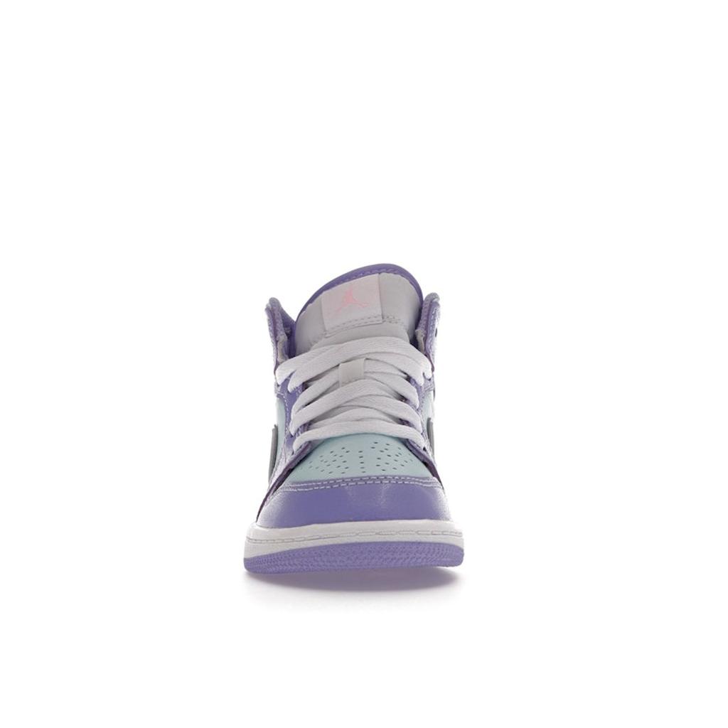 Air Jordan 1 Mid PS Purple Pulse Glacier Blue Kids Sneakers Arctic-Punch 640734-500