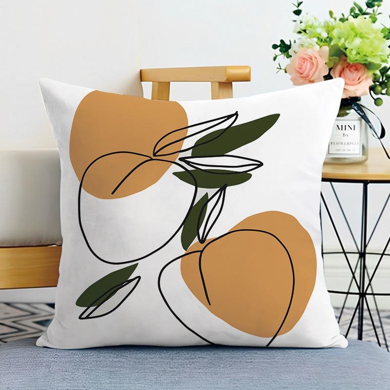 Morandi Simple Printed Decorative Pillowcase Bedroom Living Room Square Cushion Pillow Case
