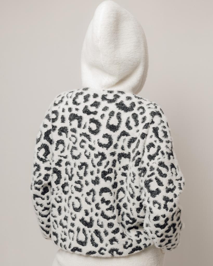 Костюм женский леопард 30111 белый кофта штаны