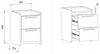 Altivo 2Sw Bedside Table, White, Small Chest Of Drawers, Bedside Table, 2 High Drawers