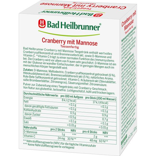 Badheil Bruner Fruit Tea Cranberry 10 Packs 12g