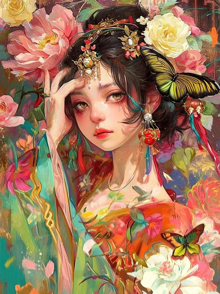 5D DIY Полная квадратная алмазная картина Новое поступление Мозаика Женщина Алмазная вышивка Полный комплект Портрет Стразы Картина Декорат