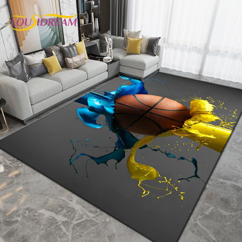 3D креативный баскетбольный коврик для баскетбольной площадки, коврик для гостиной, спальни, кухни, коврик для ванной комнаты, нескользящий напольный коврик