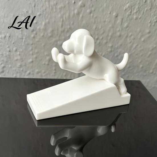Non Slip Door Wedge 3D Printed Cartoon Dog Stopper Cute Animal Holder Holder Non-Slip for Floor Wall Protection Home Decor Desktop Figurine Office