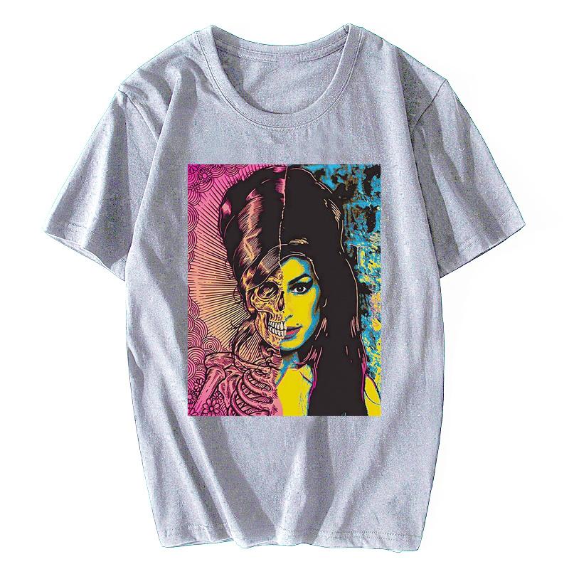 2026 Amy Winehouse Легендарная футболка Печатные футболки Унисекс Женская хлопковая футболка с коротким рукавом Хип-хоп Топы Летняя уличная одежда