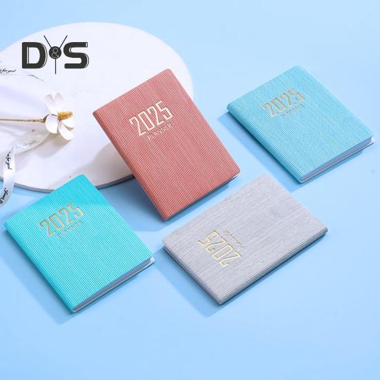 Плотная бумага Блокнот Гладкое письмо Без растекания чернил Обложка из искусственной кожи 2025 Планировщик Устойчивый к чернилам бумажный планировщик