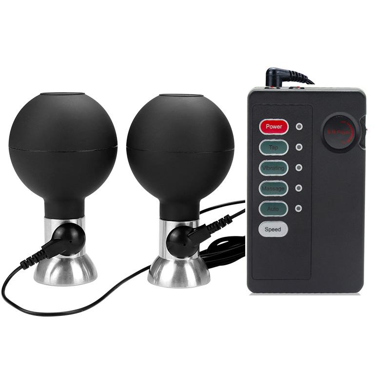 Electric Shocker Nipple Sucker/Clamps Electrostimulator Nipples Pussy E stim Breast Clit Masturbator SM Sex Toys For Men/Women