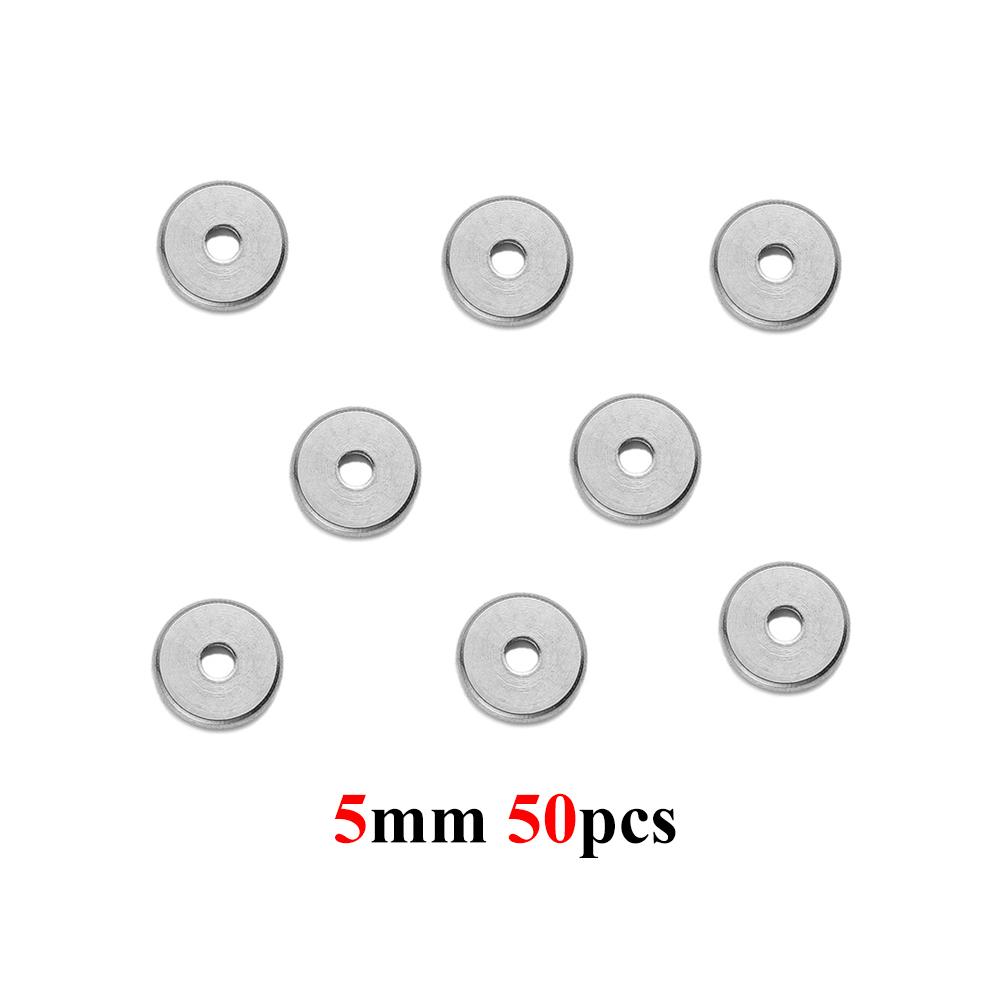 20/50Pcs 4mm 5mm 6mm 8mm Stainless Steel Round Flat Spacer Beads Loose Beads for DIY Bracelet Necklaces Jewelry Making Supplies