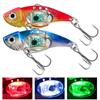 Double Color Artificial Soft Lure LED Flashing Light Fishing Lures Ocean Soft Bait Fishing Tackle