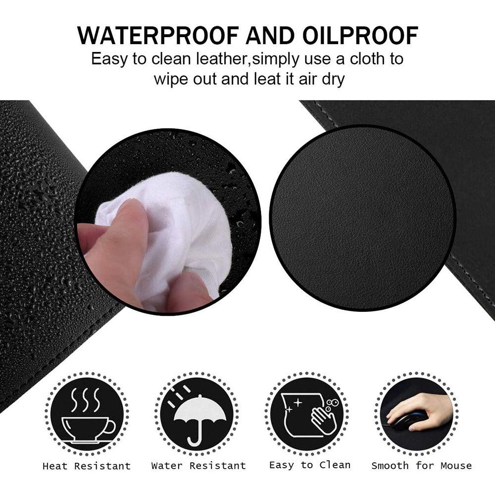 Waterproof Laptop Computer Writing Mat Home Office PU Leather Desk Mat Keyboard Mice Mat Mouse Pad