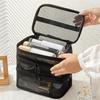 Трехслойная сетчатая косметичка большого объема, складная дорожная сумка-органайзер для туалетных принадлежностей, косметики, косметичка