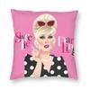 Абсолютно Потрясающая Наволочка Patsy Stone Квадратная Полиэстер Лен Бархатный Узор Молния Декор Наволочка Чехол для Подушки Дивана