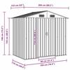 VidaXL Garden Storage Shed Metal Grey 204 X 132 X 186 Cm 42983